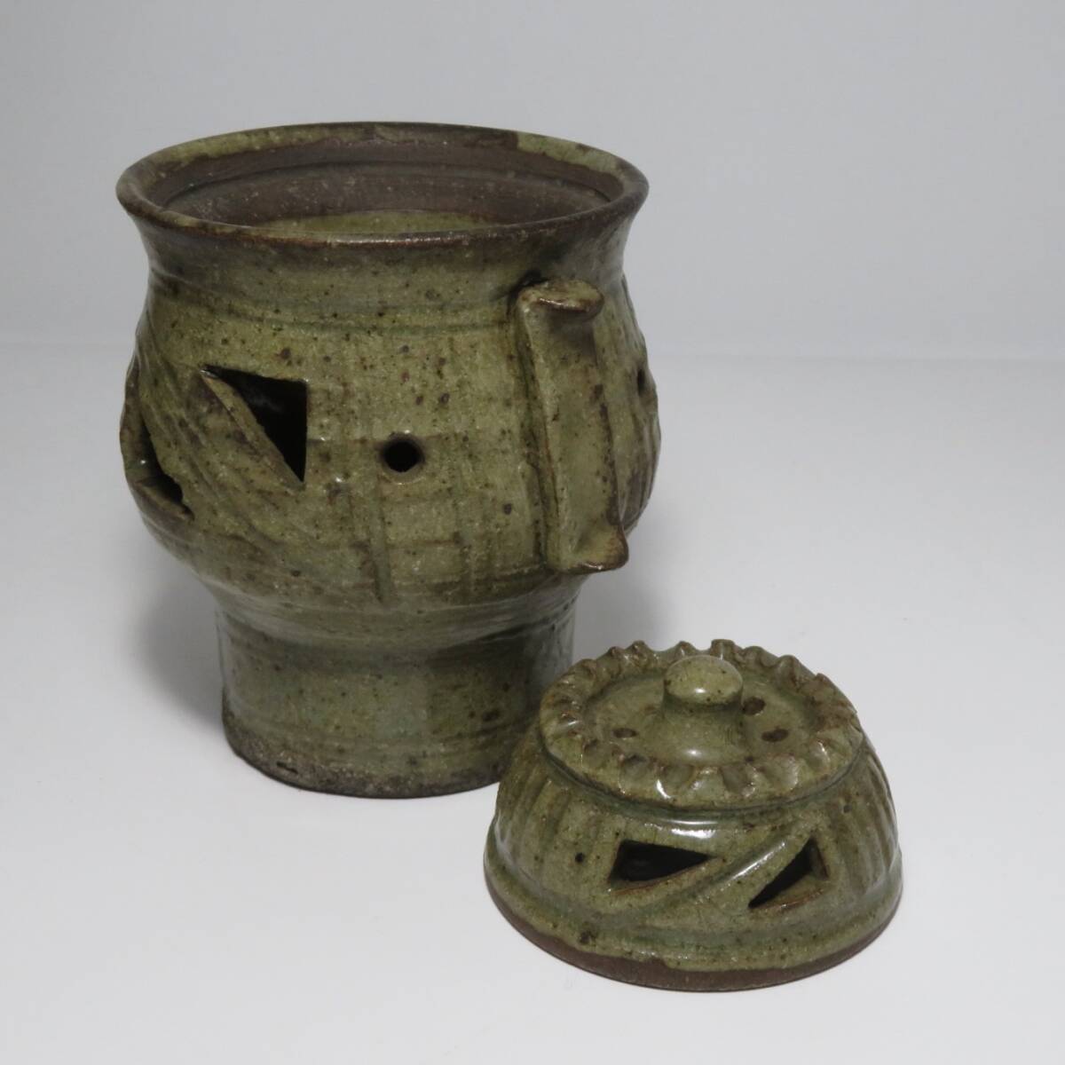 韓国美術 高麗青磁 高麗 香炉 透かし香炉 朝鮮 時代物_画像4