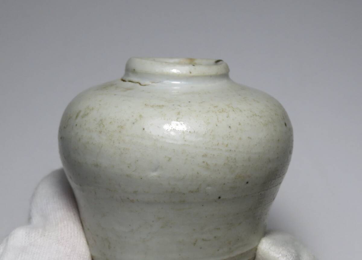 韓国美術 李朝 白磁 小壺 蓋壺 李王朝 分院 時代物_画像7