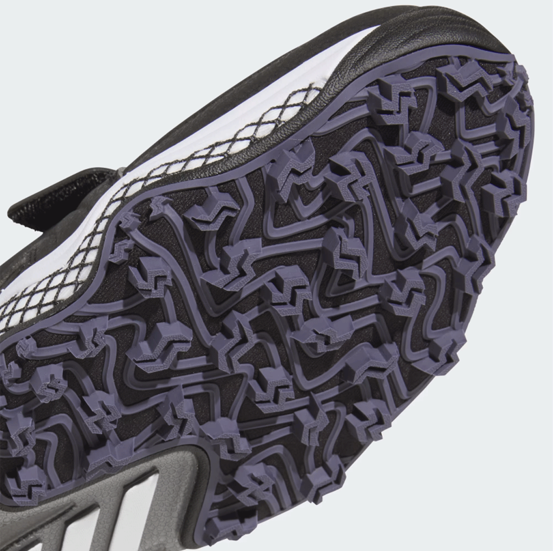  новый товар # Adidas #2025.7# код Chaos -25- mid cut - боа - шиповки отсутствует #JP5186#Core Black/Preloved Violet/Iron Metallic#28.5CM