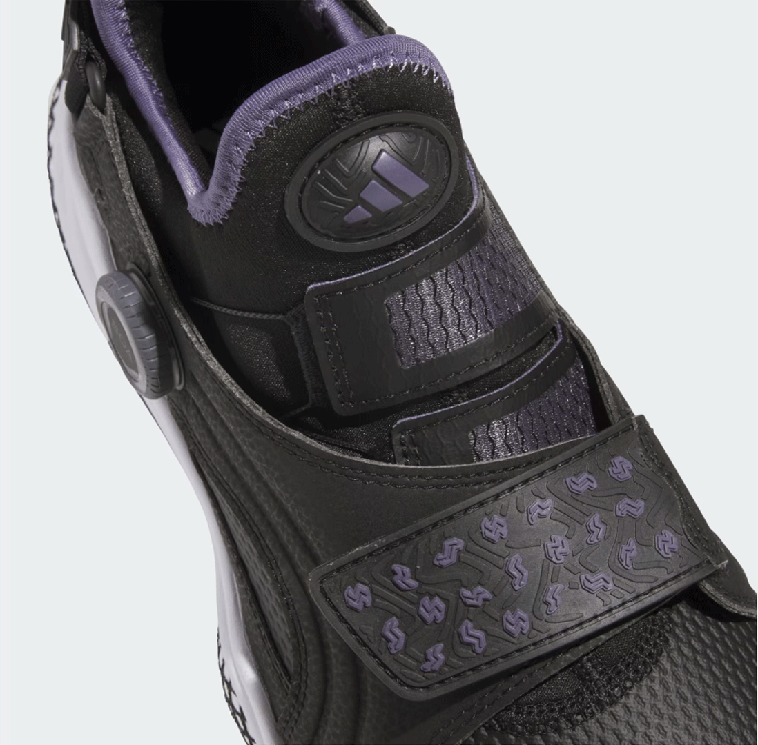  новый товар # Adidas #2025.7# код Chaos -25- mid cut - боа - шиповки отсутствует #JP5186#Core Black/Preloved Violet/Iron Metallic#28.5CM