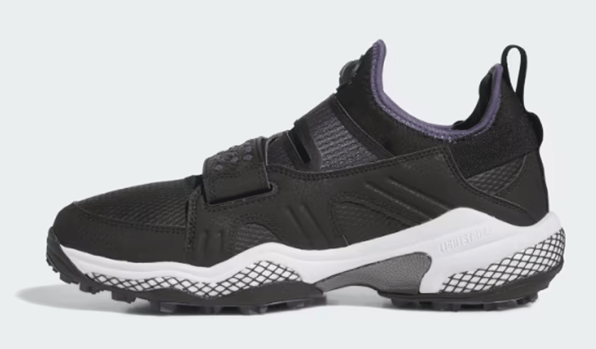  новый товар # Adidas #2025.7# код Chaos -25- mid cut - боа - шиповки отсутствует #JP5186#Core Black/Preloved Violet/Iron Metallic#28.5CM