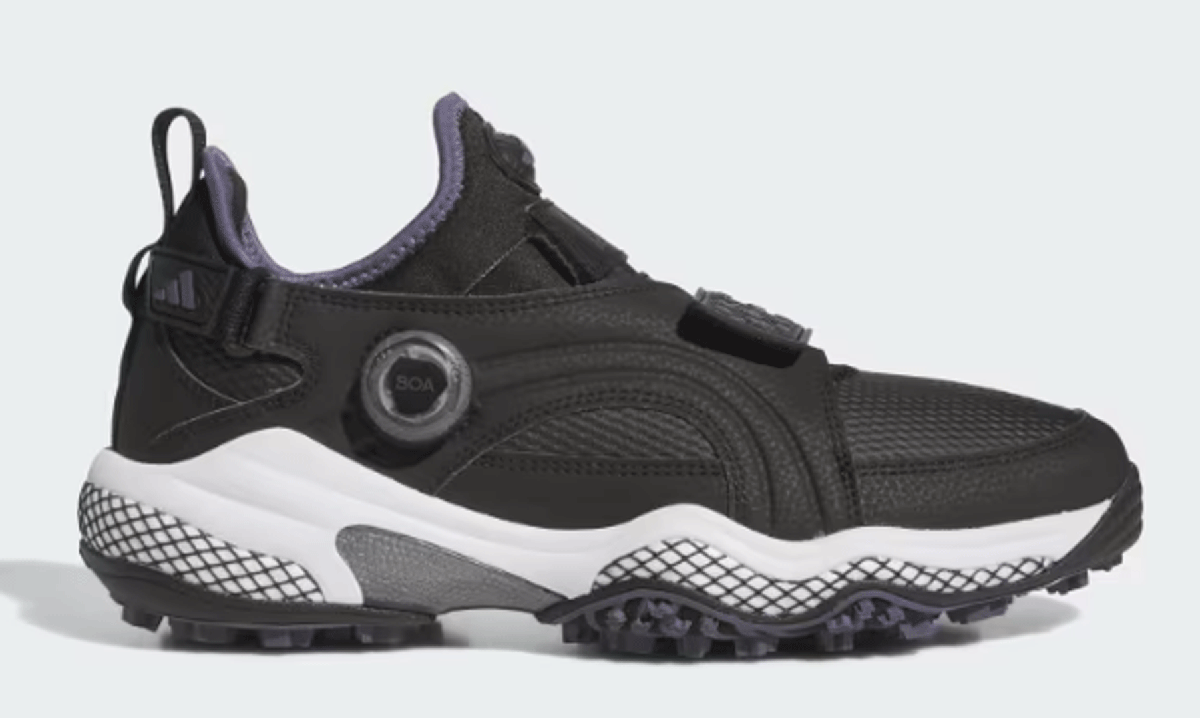  новый товар # Adidas #2025.7# код Chaos -25- mid cut - боа - шиповки отсутствует #JP5186#Core Black/Preloved Violet/Iron Metallic#28.5CM