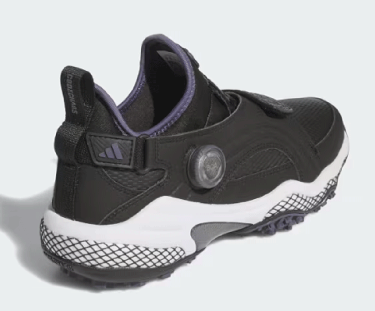  новый товар # Adidas #2025.7# код Chaos -25- mid cut - боа - шиповки отсутствует #JP5186#Core Black/Preloved Violet/Iron Metallic#28.5CM