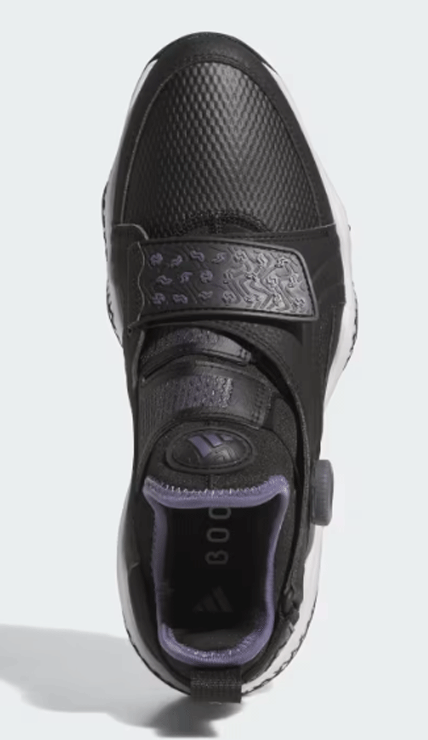  новый товар # Adidas #2025.7# код Chaos -25- mid cut - боа - шиповки отсутствует #JP5186#Core Black/Preloved Violet/Iron Metallic#28.5CM