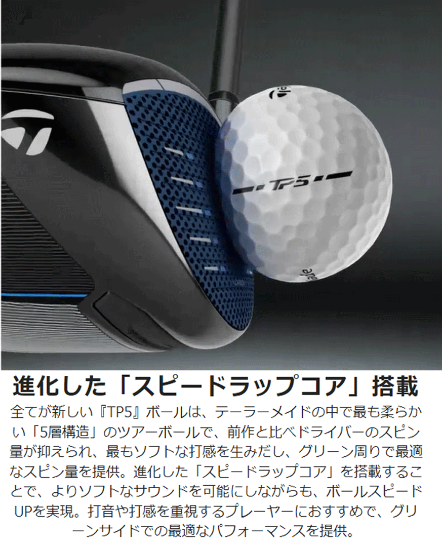 新品■テーラーメイド■2024.2■NEW TP5■イエロー■2ダース■ソフトで心地いいサウンドと、圧倒的なボール初速を実現■正規品_画像6