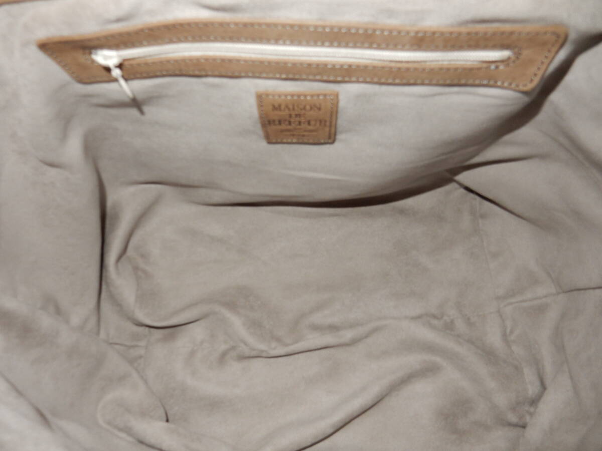本革☆MAISON DE REEFUR(メゾンドリーファー)☆A4対応☆トートバッグ ライトベージュ(金具ゴールド)_画像9