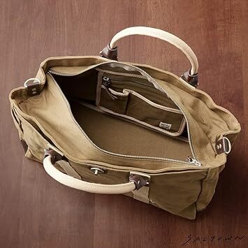  новый товар бесплатная доставка брезент ателье (. ......) 2Way сумка "Boston bag" хаки 3x83