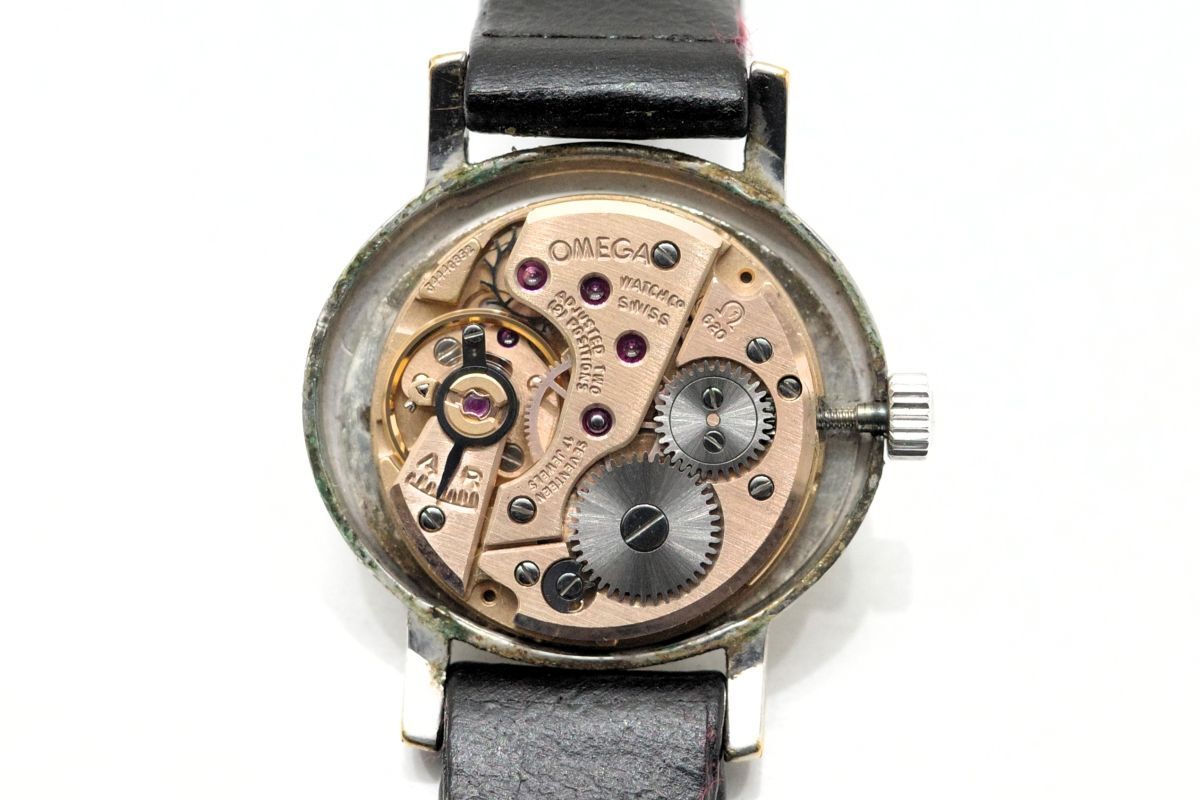 1134　OMEGA Geneve 17JEWELS　Cal.620 Ref.511.0412　オメガ デビル 17石 オーバル型 手巻き レディース 腕時計 純正ベルト 尾錠 ケース_画像6
