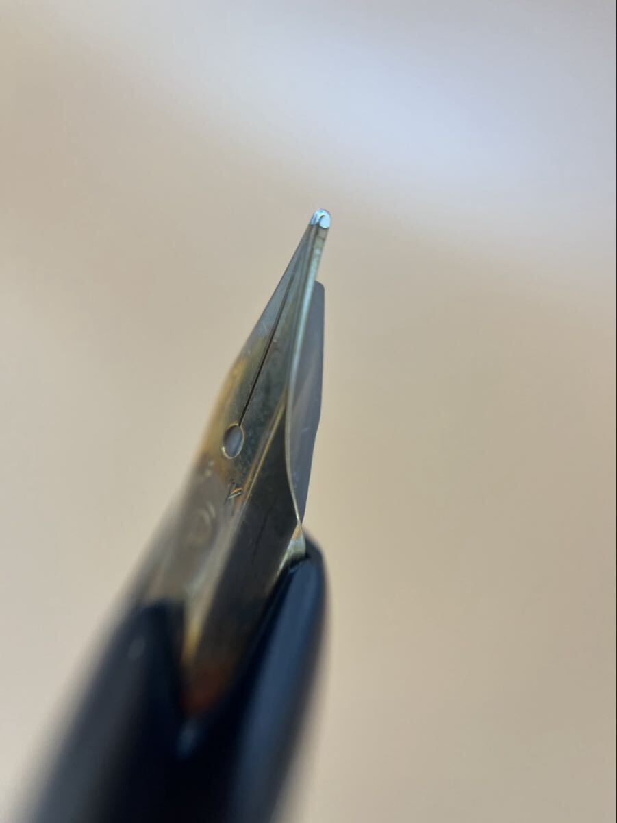 ★美品★PLATINUM プラチナ ペン先 18K 18金万年筆 筆記用具 文房具 ステーショナリー ブラック×ゴールドGSA103101_画像9