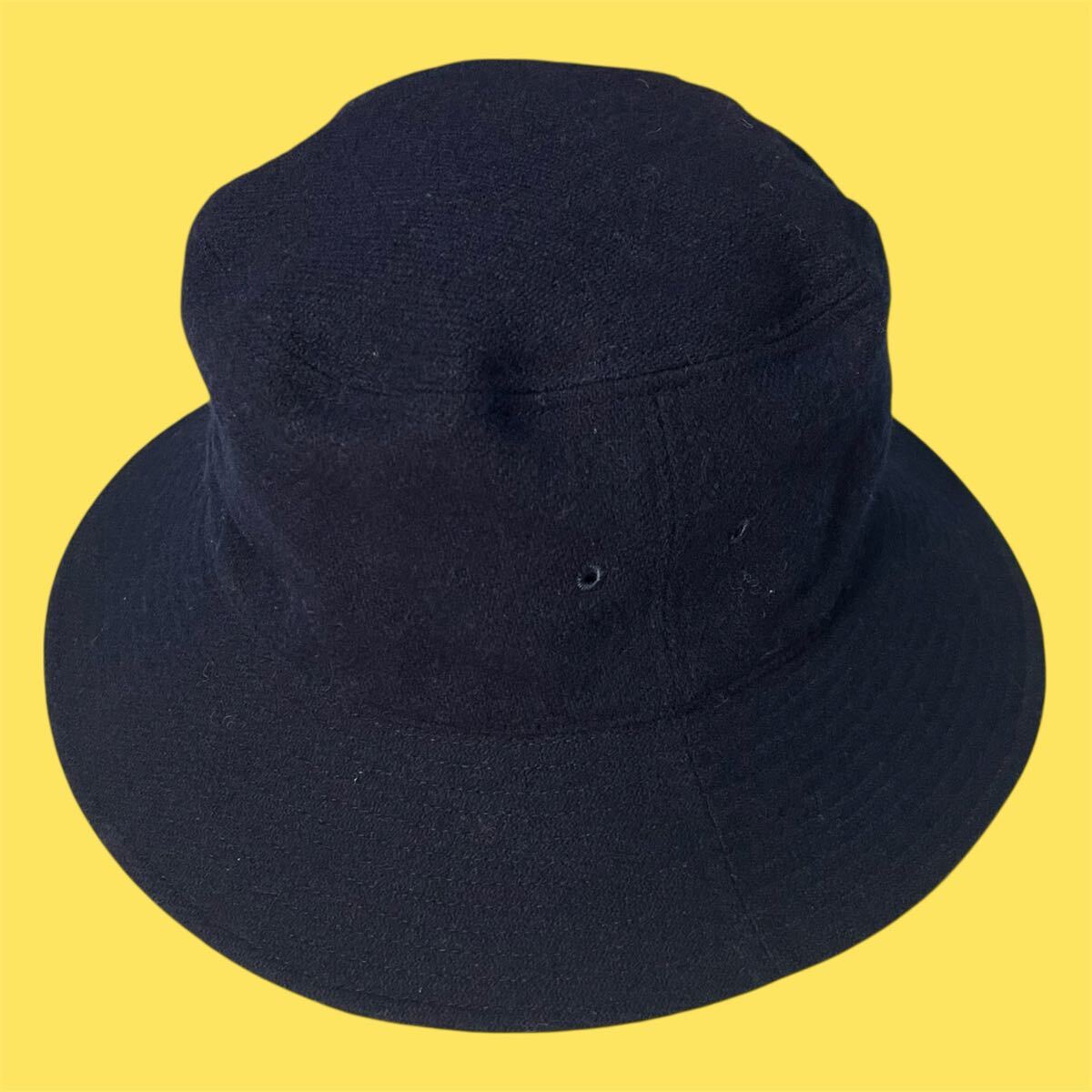 良品 COMESANDGOES ウール バケットハット バケハ ネイビー NAVY 紺色 日本製 カムズアンドゴーズ ハット Comes And Goes_画像1