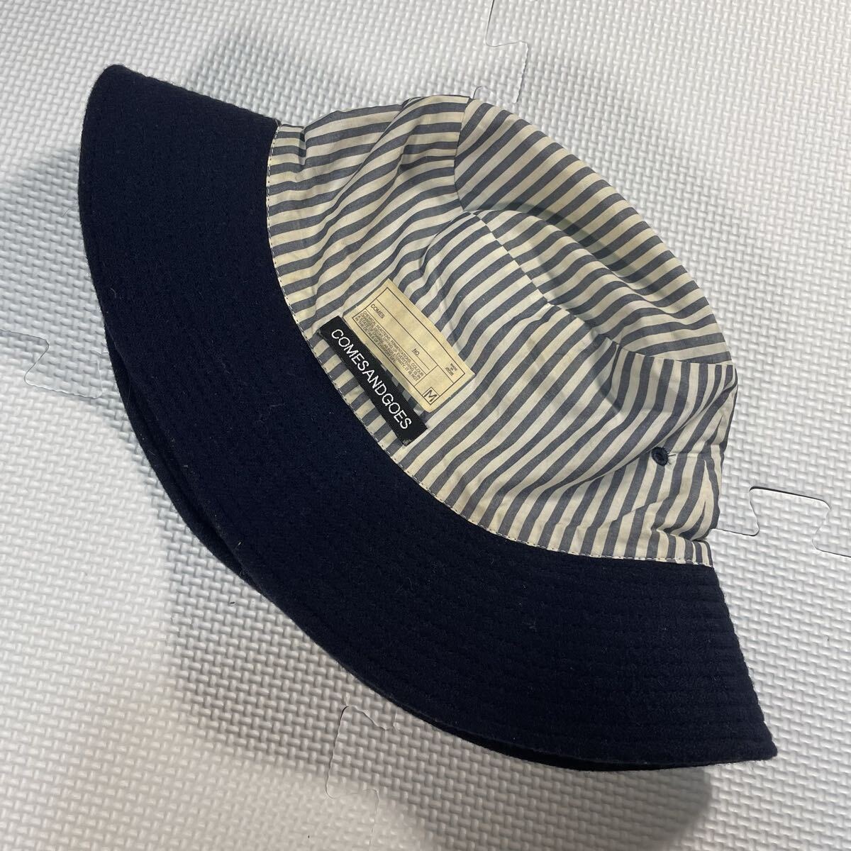 良品 COMESANDGOES ウール バケットハット バケハ ネイビー NAVY 紺色 日本製 カムズアンドゴーズ ハット Comes And Goes_画像5