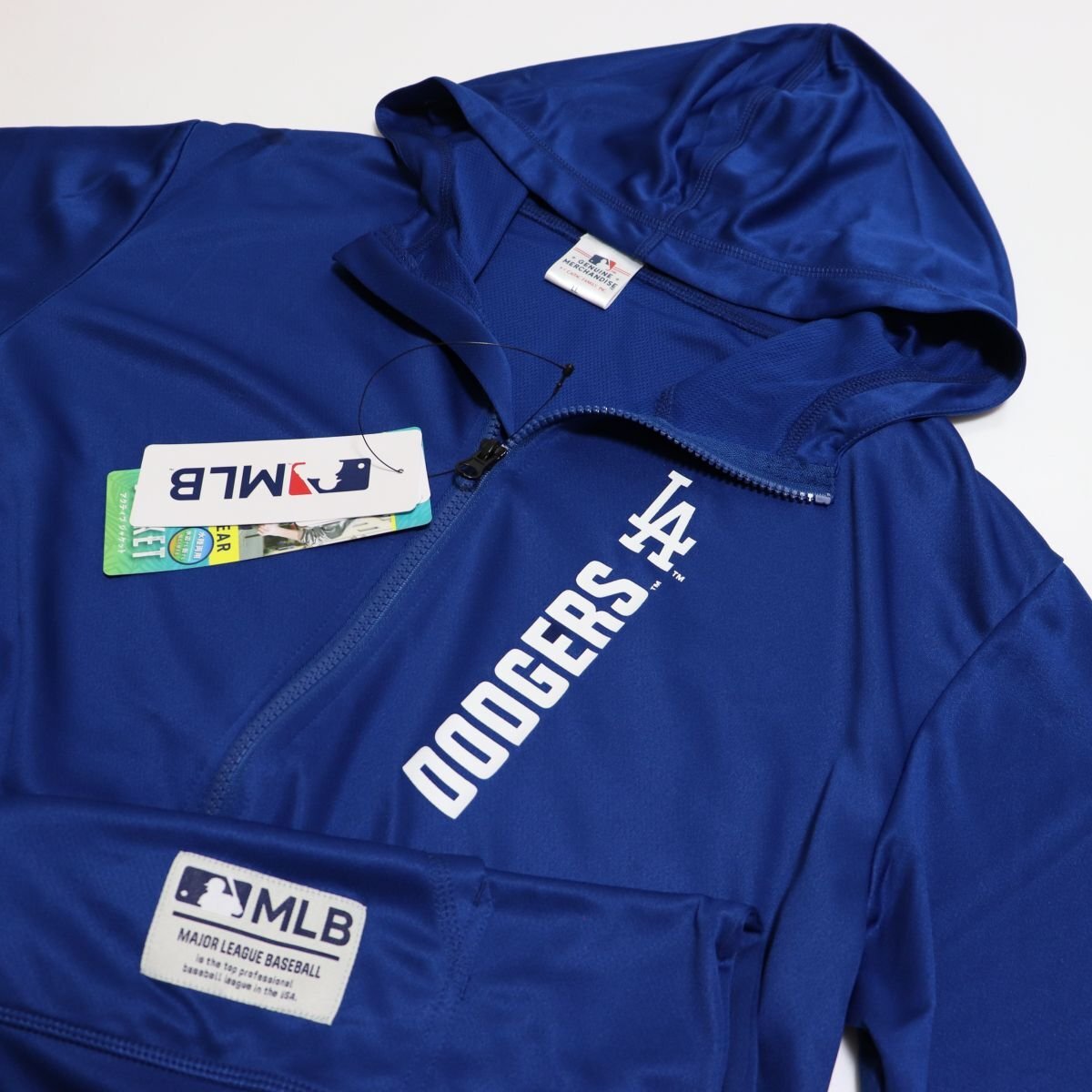 ドジャース DODGERS MLB 新品 メンズ メジャーリーグ 大谷翔平 山本由伸 吸収速乾 UV対策 長袖 パーカー Lサイズ [XR530MR-65-L] VCXZ_画像2