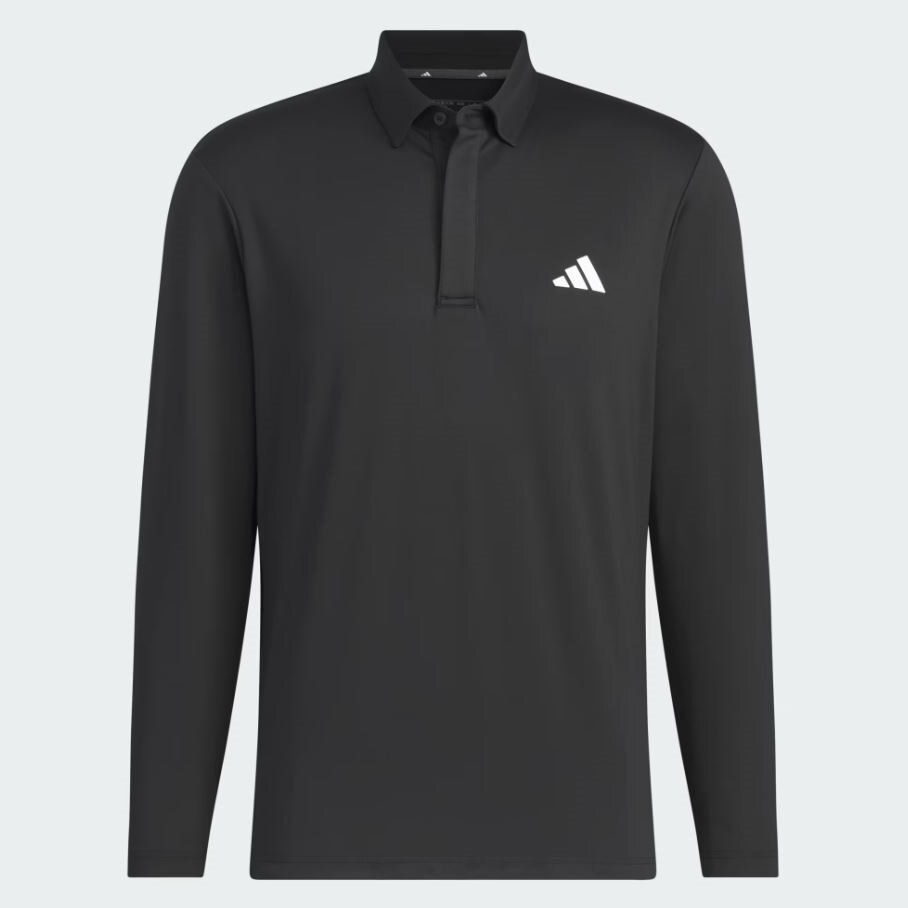 アディダス ゴルフ adidas GOLF 定価11000円 新品 メンズ 速乾 高機能 長袖 ボダンダウン ポロシャツ 黒 LLサイズ [IM6414-XL] VCXZ_画像1