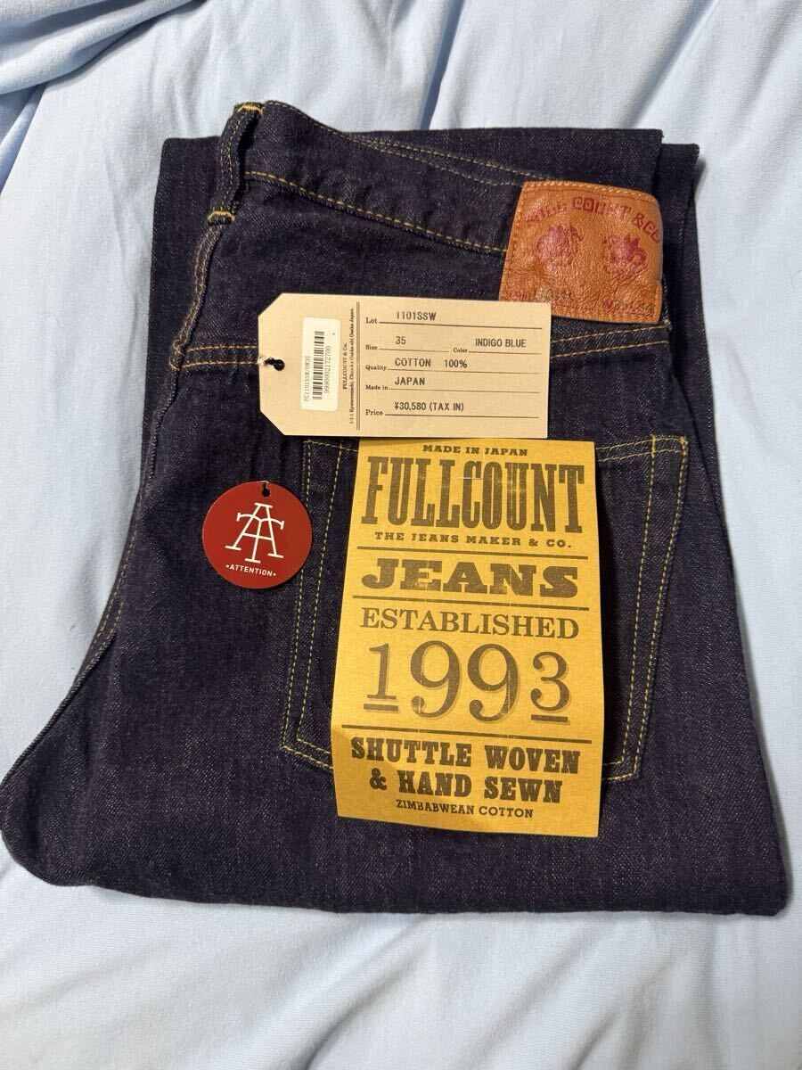 FULLCOUNT デニム 1101SSW 35インチ　未使用_画像1