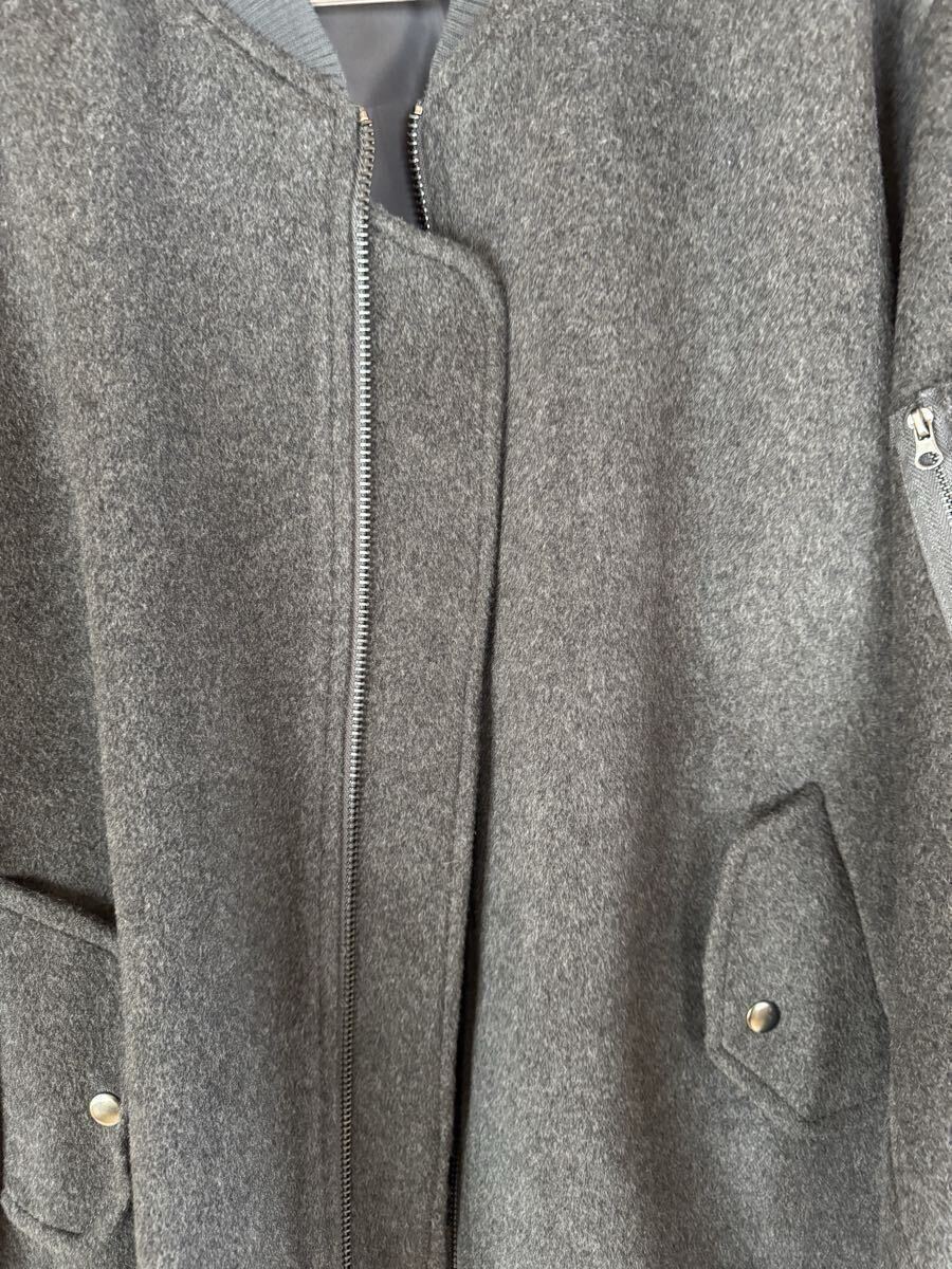 aiver ラムタッチウールma-1 ダークグレー_画像3