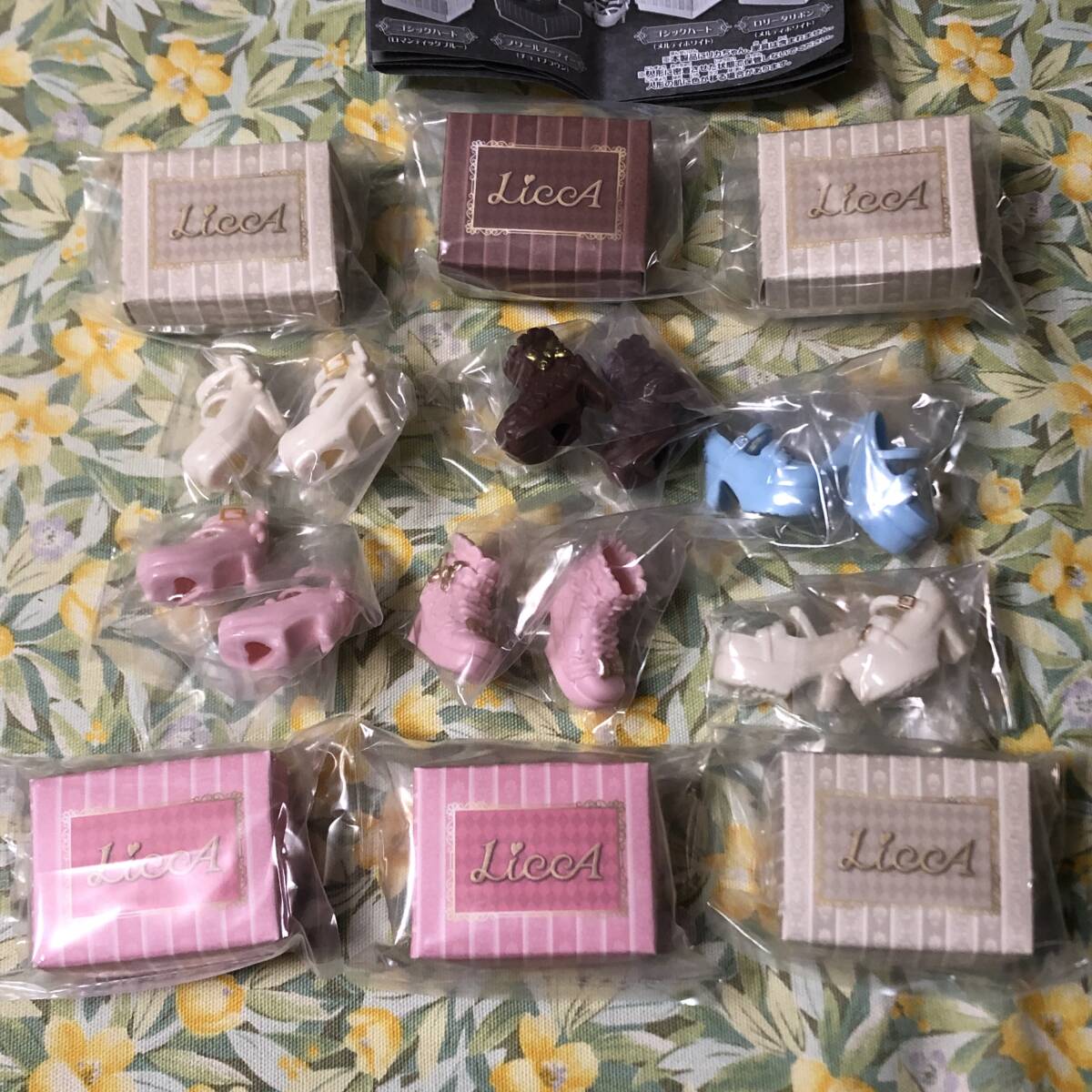 販促ディスプレイPOP付 Licca closet series シューズコレクション スイートカラー 全6種set ガチャ/リカちゃん人形/着せ替え/靴_画像1