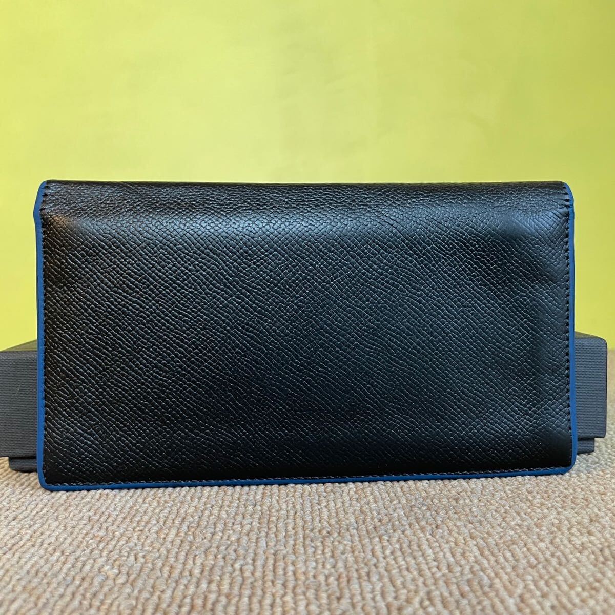  один иен прекрасный товар BVLGAR BVLGARY Be Zero длинный бумажник Logo любитель Be Zero складывающийся пополам черный длинный кошелек bai цвет 