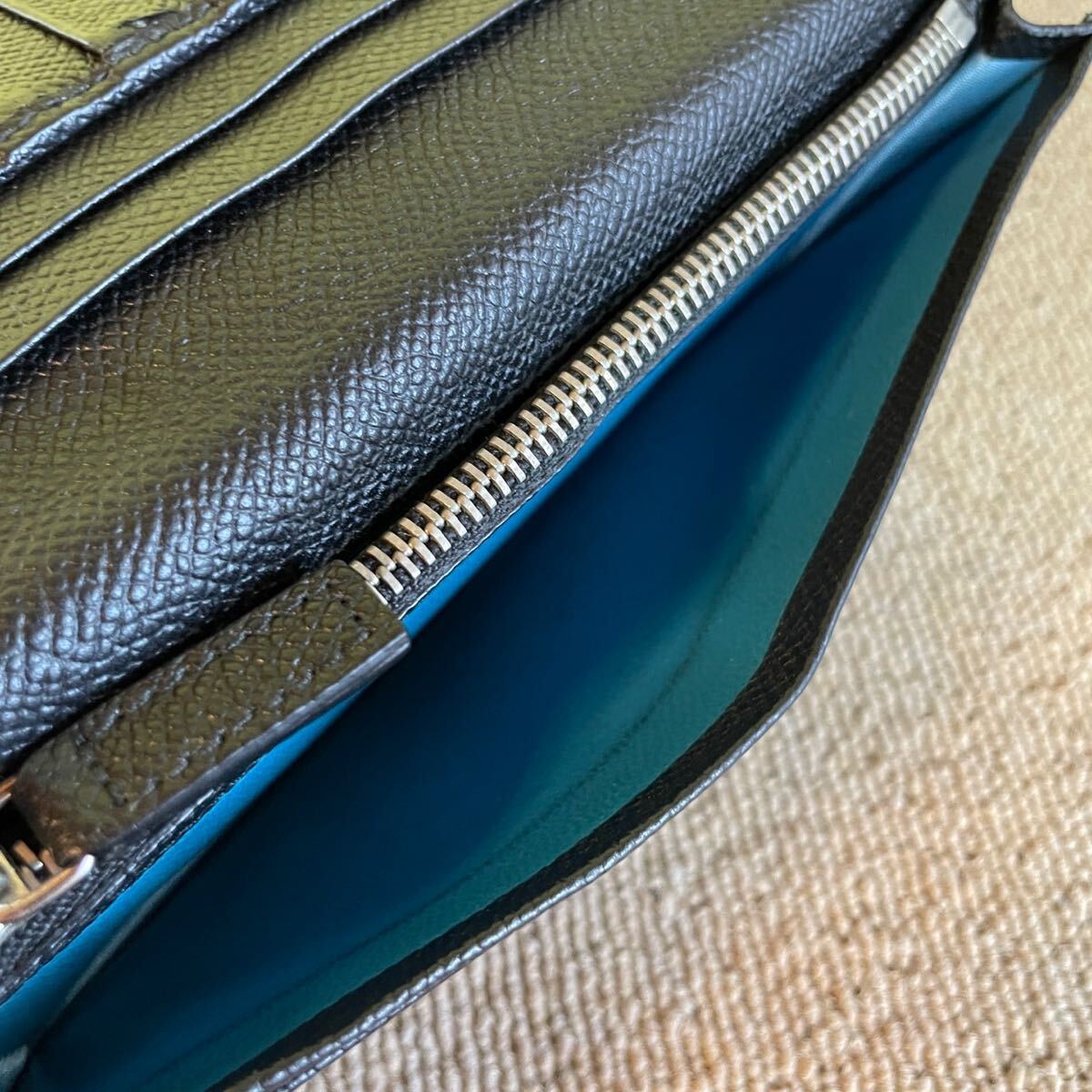  один иен прекрасный товар BVLGAR BVLGARY Be Zero длинный бумажник Logo любитель Be Zero складывающийся пополам черный длинный кошелек bai цвет 