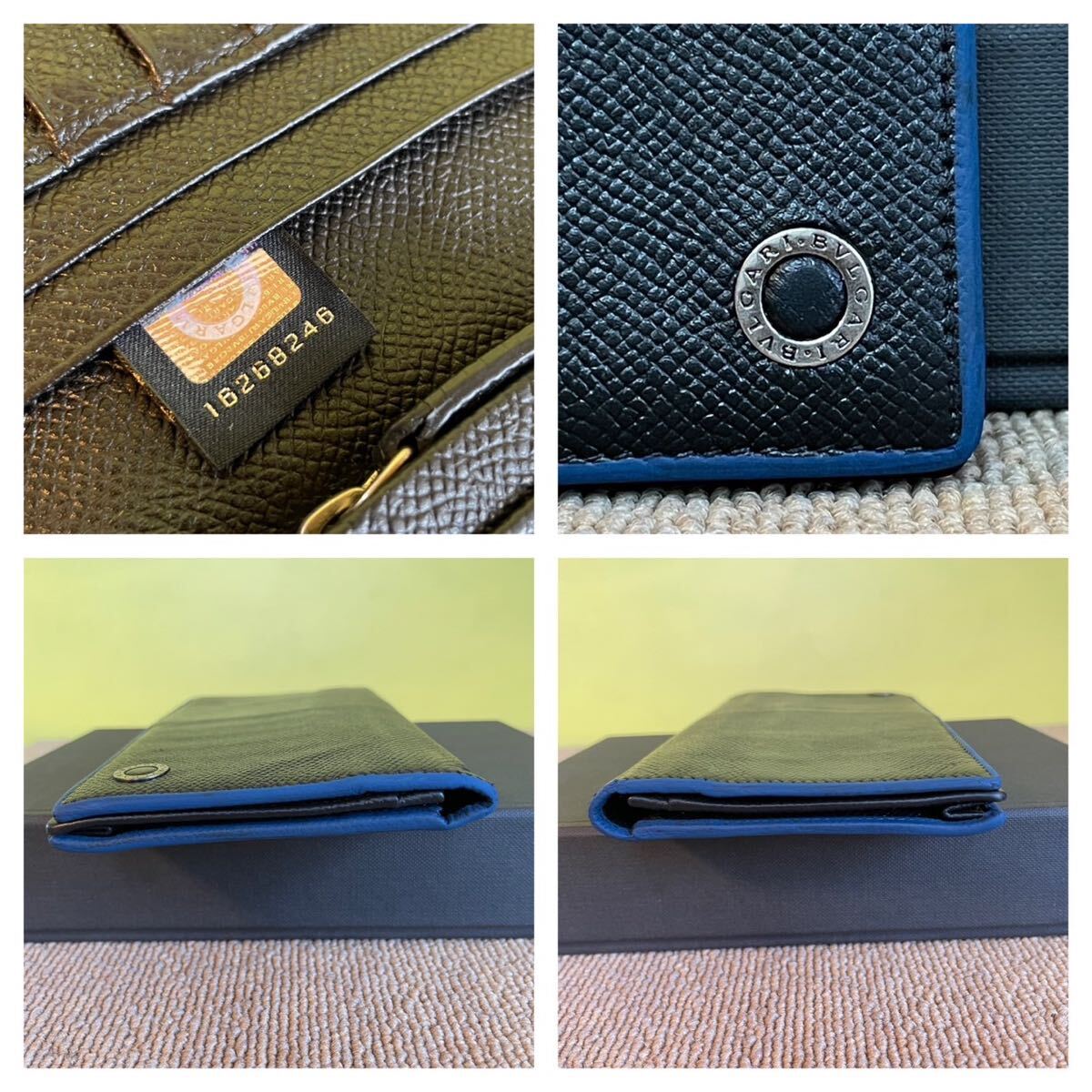  один иен прекрасный товар BVLGAR BVLGARY Be Zero длинный бумажник Logo любитель Be Zero складывающийся пополам черный длинный кошелек bai цвет 