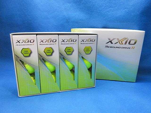 新品 ダンロップ XXIO/ゼクシオ リバウンド ドライブ II ゴルフボール 1ダース(12球) ライムイエロー_画像1