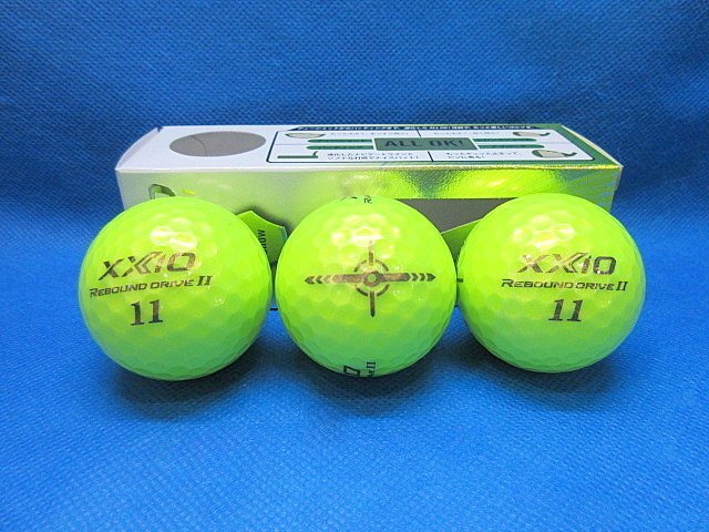 新品 ダンロップ XXIO/ゼクシオ リバウンド ドライブ II ゴルフボール 1ダース(12球) ライムイエロー_画像3