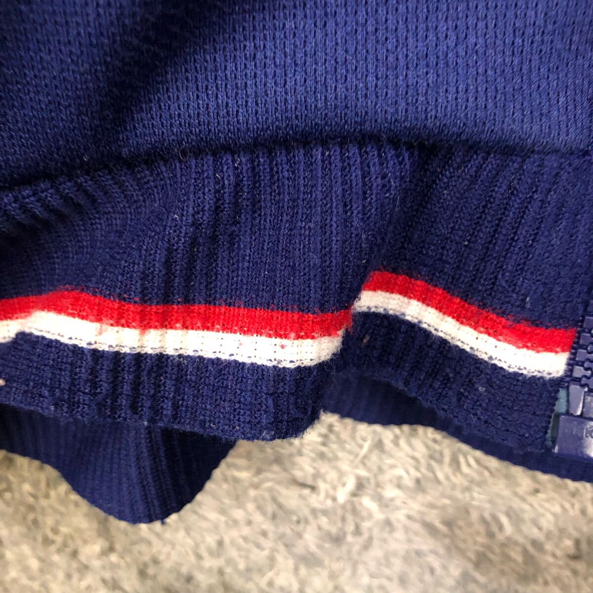 adidas アディダス トラックジャケット ジャージ サイズL ネイビー 紺色 トレフォイルロゴ 90's メンズ トップス 最落なし(780)_画像9