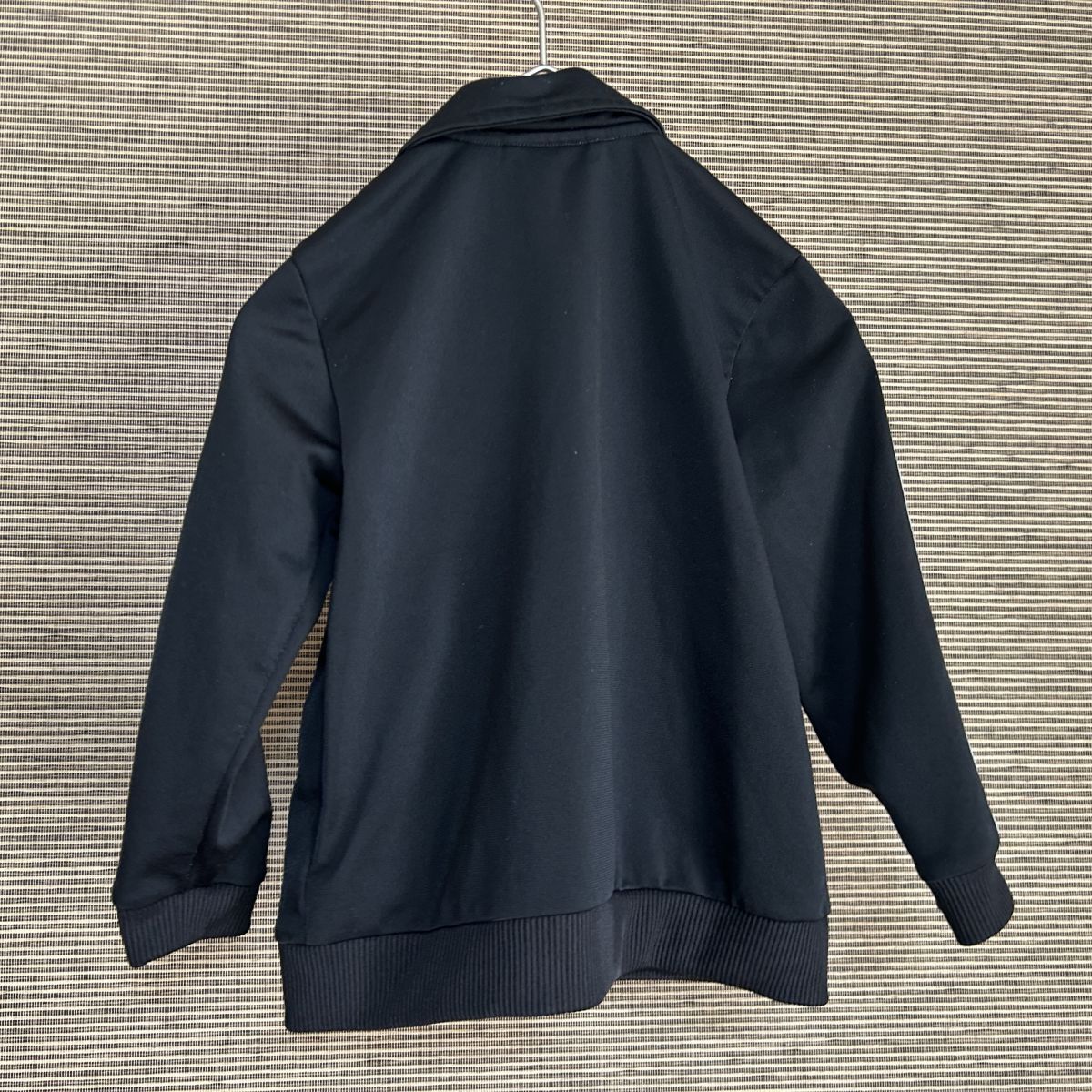 【アディダス】ジャージトラックジャケット　子供110黒　刺繍トレフォイルH1 古着　入手困難　激レア　人気　キッズ　ブラック_画像6