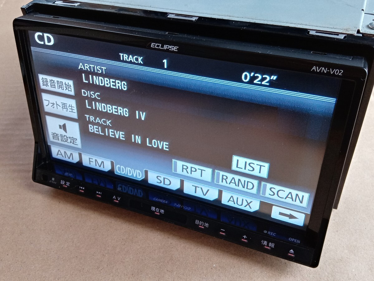 * Fujitsu тонн ECLIPSE Eclipse SD Memory Navi 2DIN AVN-V02 наземный цифровой цифровой тюнер 1 SEG установка работа хороший прекрасный хорошая вещь!*
