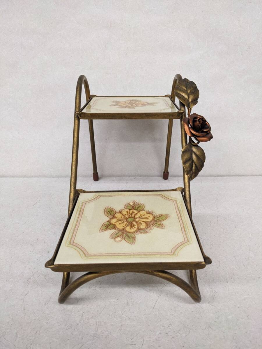 jj561# античный железный цветок подставка роза плитка ro здесь style садоводство смешанные товары /100