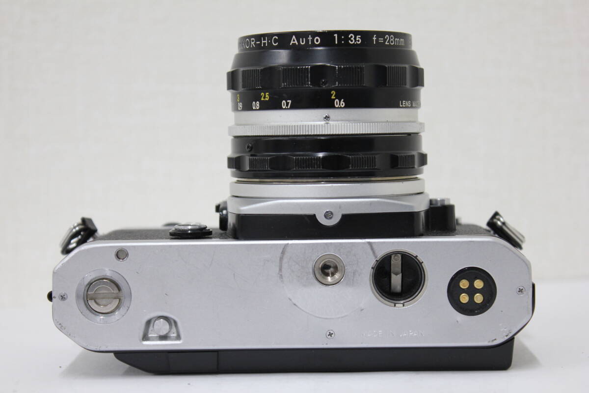 【訳あり品】 ニコン Nikon FE Nikkor-H・C Auto 28mm F3.5 フィルムカメラ ボディレンズセット Nikon MF-12付き Y665の画像7