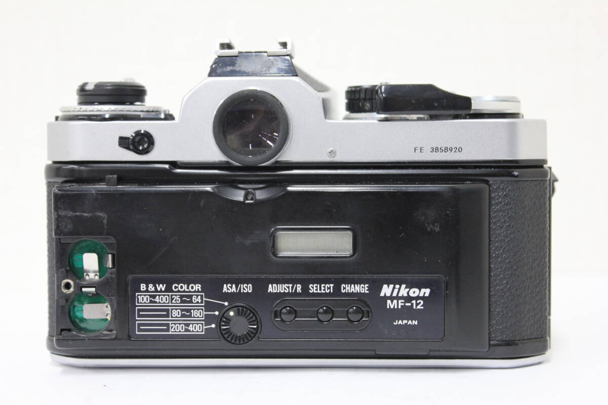 【訳あり品】 ニコン Nikon FE Nikkor-H・C Auto 28mm F3.5 フィルムカメラ ボディレンズセット Nikon MF-12付き Y665の画像4