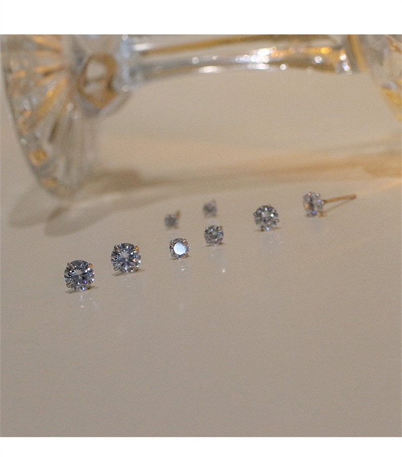 CZダイヤピアス　両耳セット6mm　s925ピアス　金属アレルギー対応　プレゼント　誕生日7_画像4