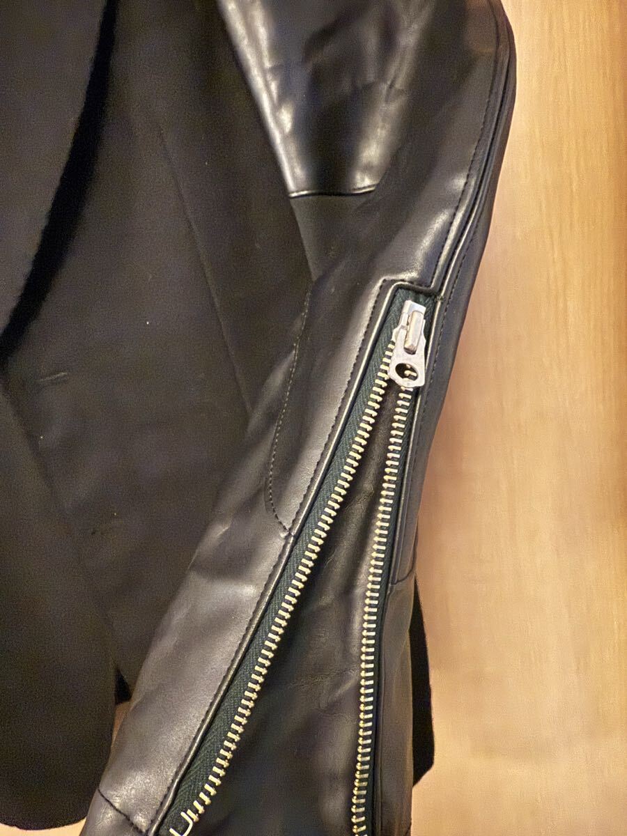 JUNYAWATANABEMAN 切り替えジャケット　ジュンヤ　ライダース　レザー_画像4