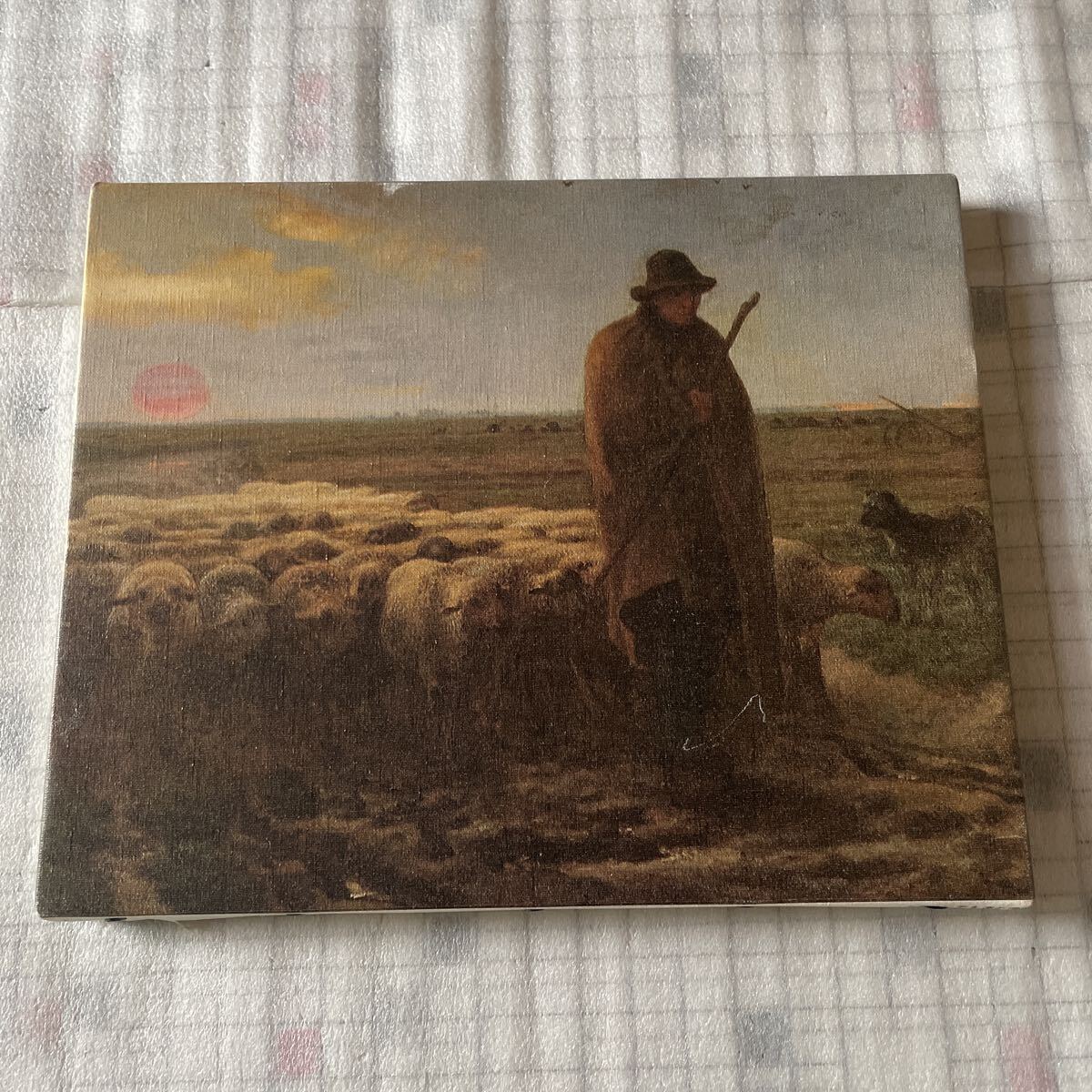 山梨県立美術館 夕暮れに羊を連れ帰る羊飼い ジャン＝フランソワ・ミレー Millet アートプリント キャンバスプリント キャンバスアート_画像1