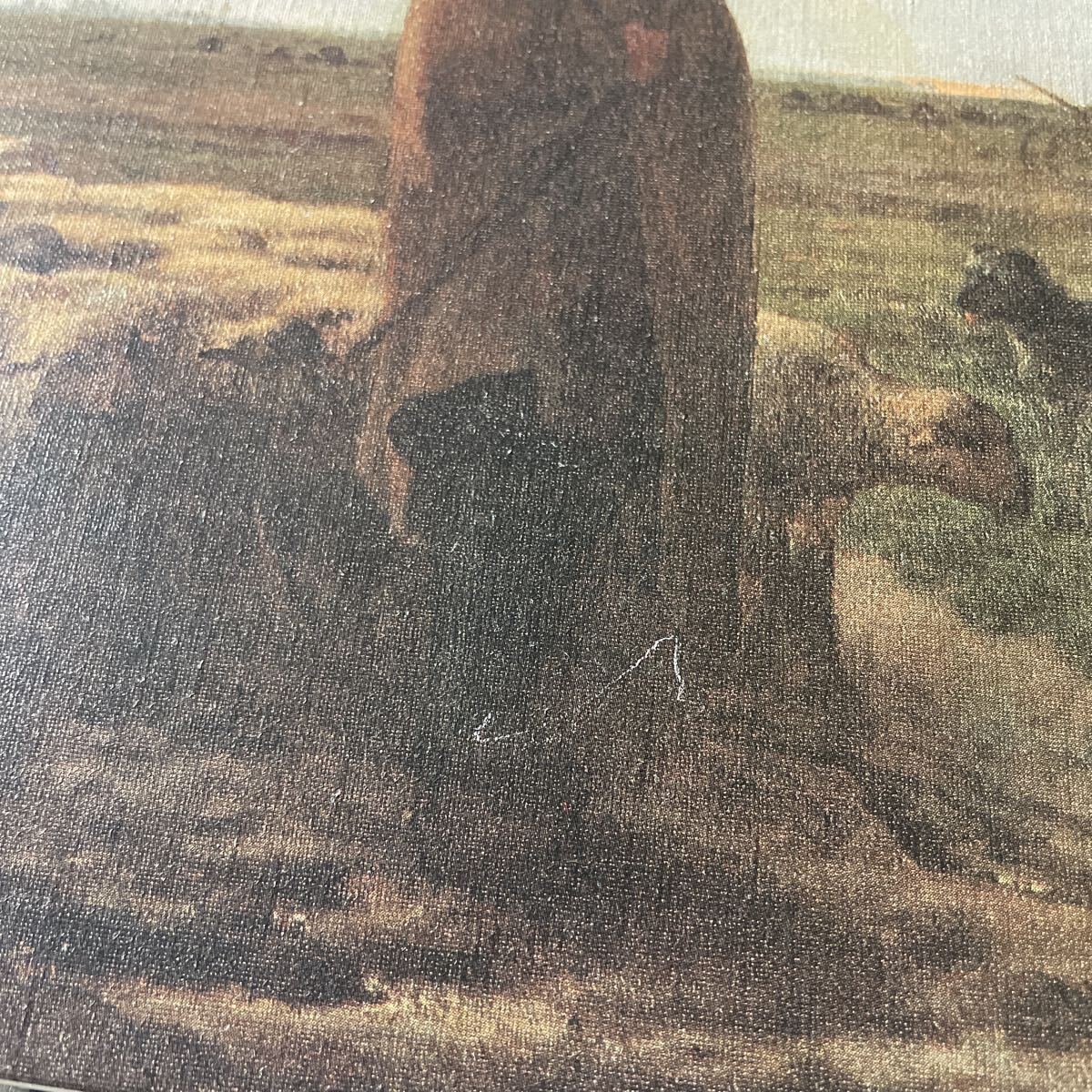 山梨県立美術館 夕暮れに羊を連れ帰る羊飼い ジャン＝フランソワ・ミレー Millet アートプリント キャンバスプリント キャンバスアート_画像5