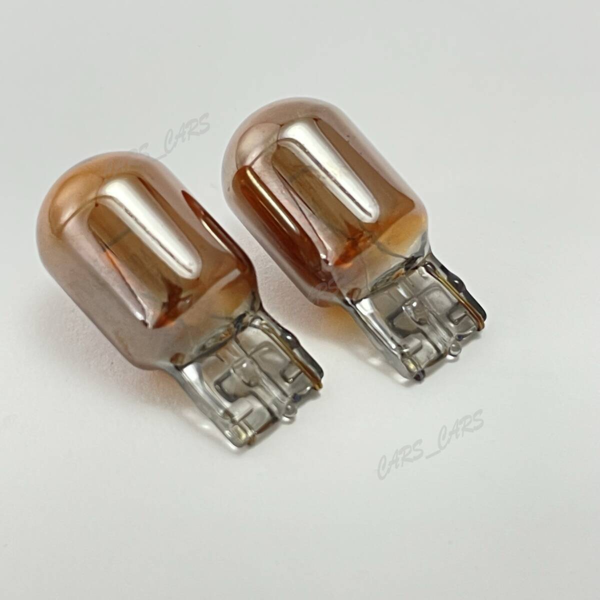 ステルスバルブ アンバー T20 ピンチ部違い 4個セット ハロゲン クロームバルブ ウィンカー クローム バルブ ウインカー オレンジ 新品_画像2
