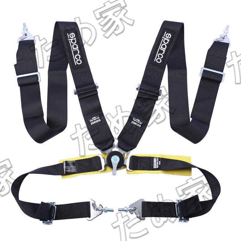 最新◆4点式 シートベルト SPARCO 安全ベルト レース専用 腰ベルトアジャスター付 スパルコ 耐久レースに◆ブラック/ブルー/レッド 3色選択_画像1
