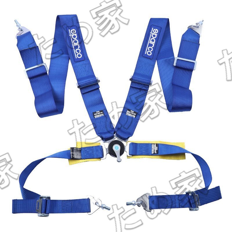 最新◆4点式 シートベルト SPARCO 安全ベルト レース専用 腰ベルトアジャスター付 スパルコ 耐久レースに◆ブラック/ブルー/レッド 3色選択_画像2