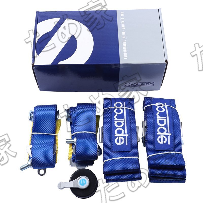 最新◆4点式 シートベルト SPARCO 安全ベルト レース専用 腰ベルトアジャスター付 スパルコ 耐久レースに◆ブラック/ブルー/レッド 3色選択_画像5