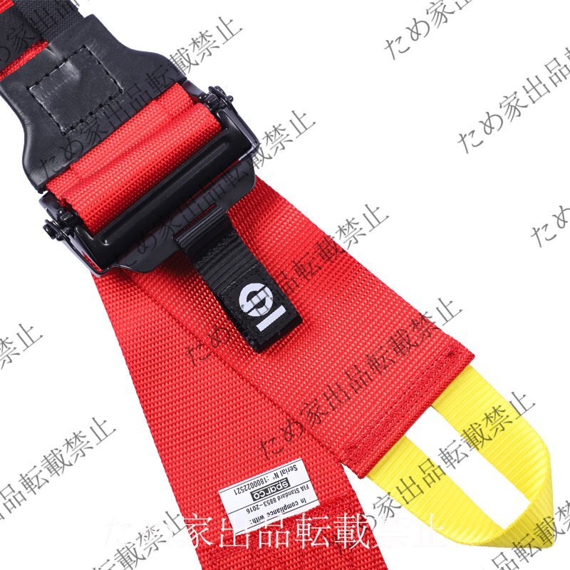 最新◆６点式 3+2インチ FIA シートベルト SPARCO 安全ベルト レース専用 腰ベルトアジャスター付 スパルコ 耐久レースに◆ブルー_画像6