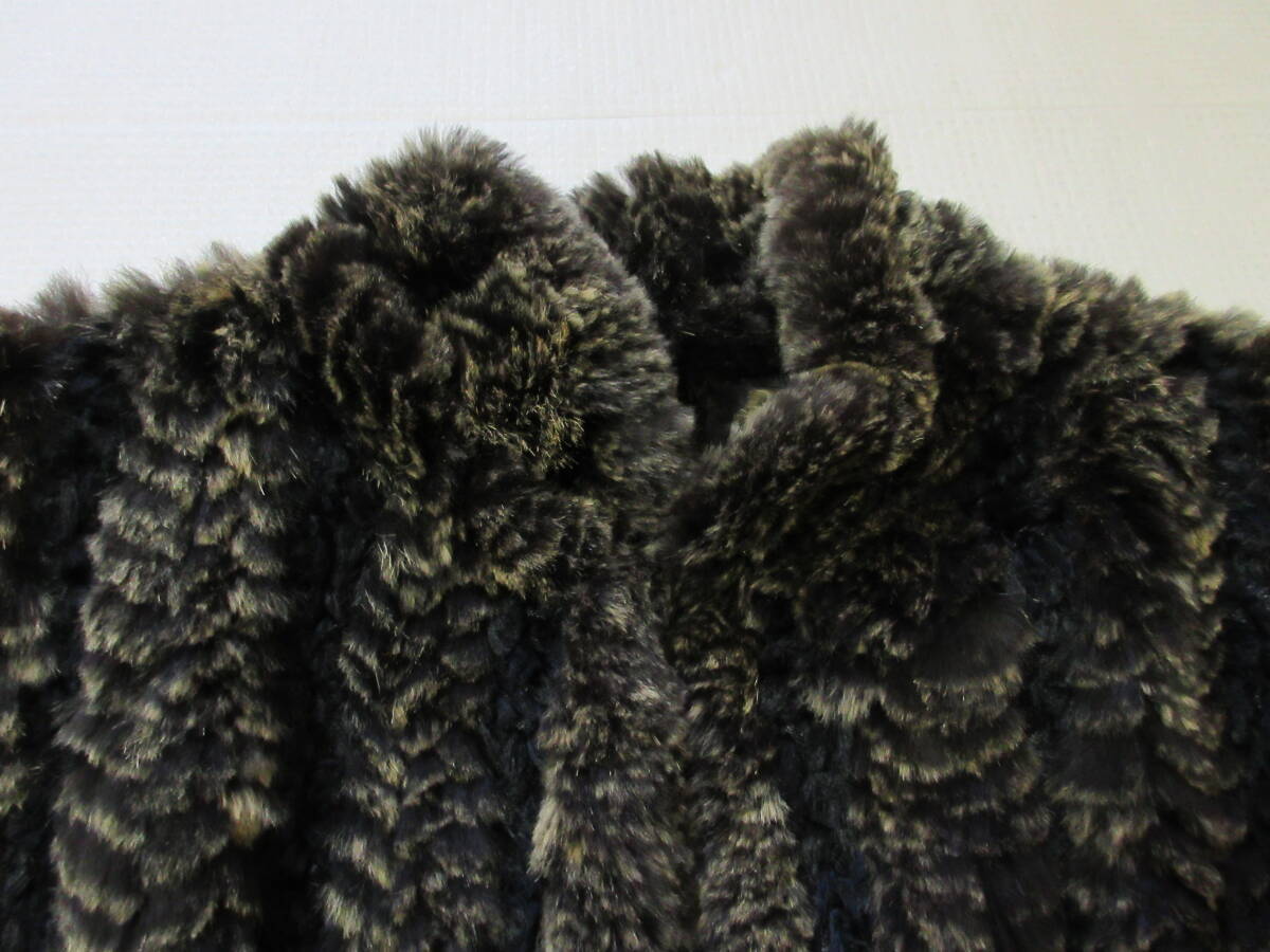 1円～ PALACE MODE パレスモード 毛皮 ラパン ジャケット M 前ホック（B102）_画像5
