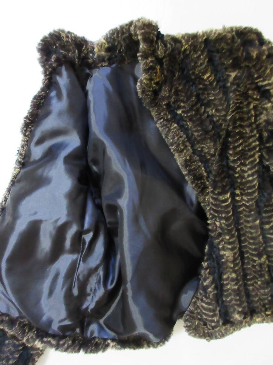 1円～ PALACE MODE パレスモード 毛皮 ラパン ジャケット M 前ホック（B102）_画像4