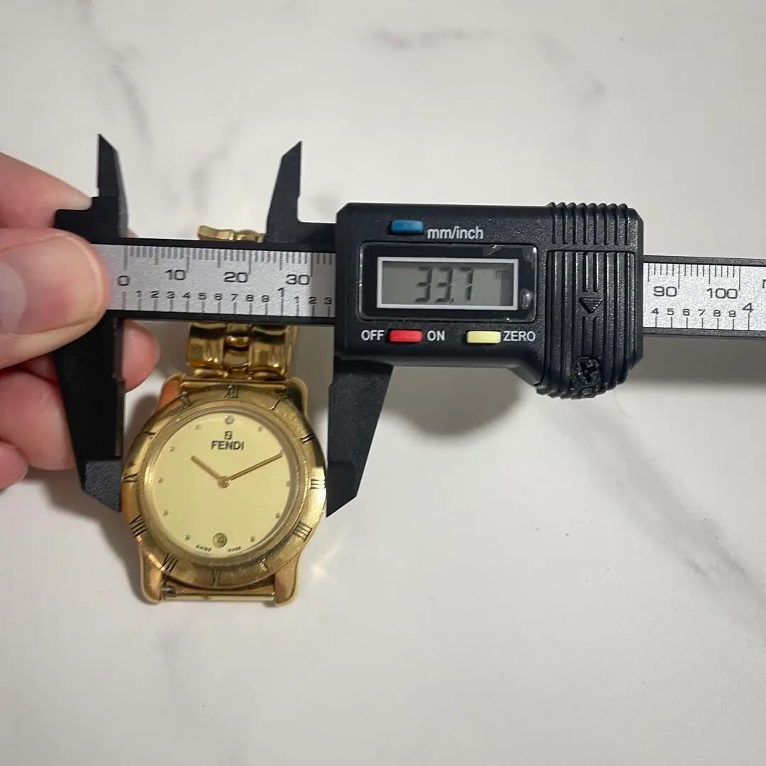 稼動品 FENDI フェンディ 860G ゴールド 1Pダイヤ デイト 腕時計_画像4