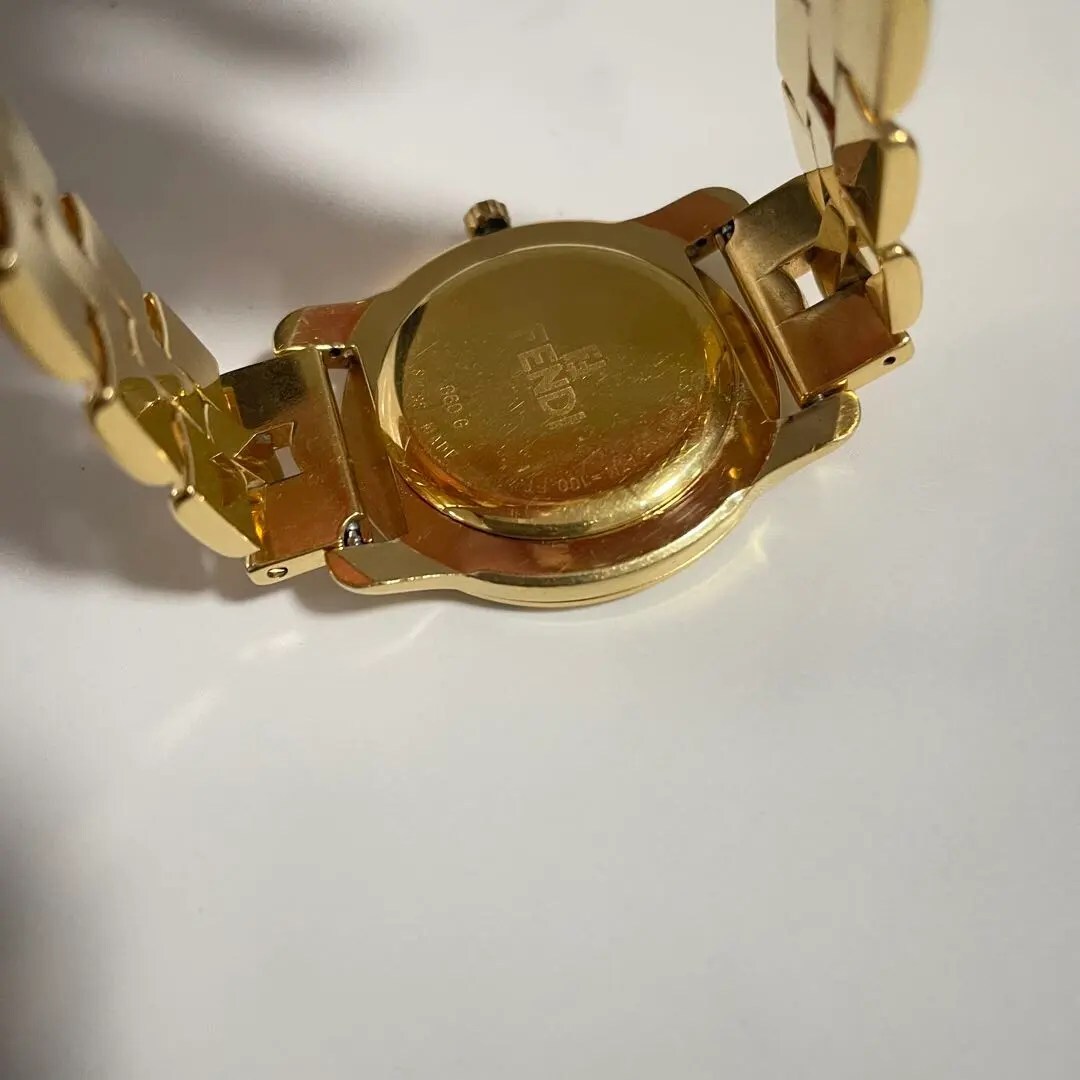 稼動品 FENDI フェンディ 860G ゴールド 1Pダイヤ デイト 腕時計_画像3