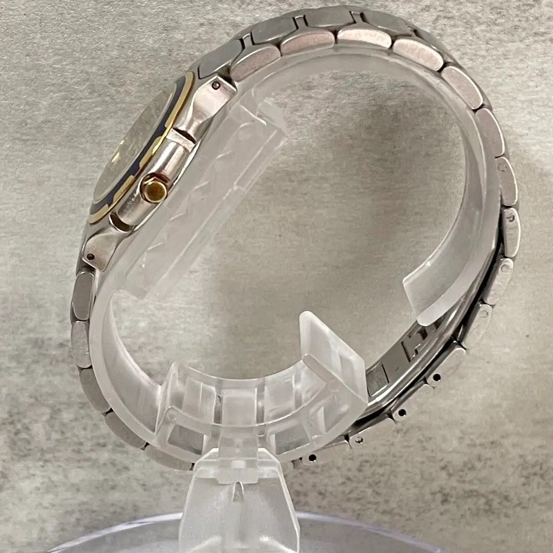 稼動品　YSL イヴサンローラン　ブラック×ゴールド　コンビベゼル　腕時計_画像2