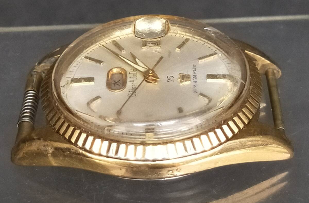 腕時計 Citizen Auto Dater ADSG 1404-T 自動巻き 動作品 シチズン オートデイター フェイスのみ_画像2