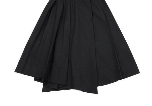 アツロウタヤマA/T ウールプリーツ切替スカート 黒M_画像7