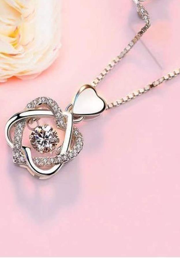 スワロフスキージルコニア ネックレス ダンシング silver925 シルバーｗu_画像2