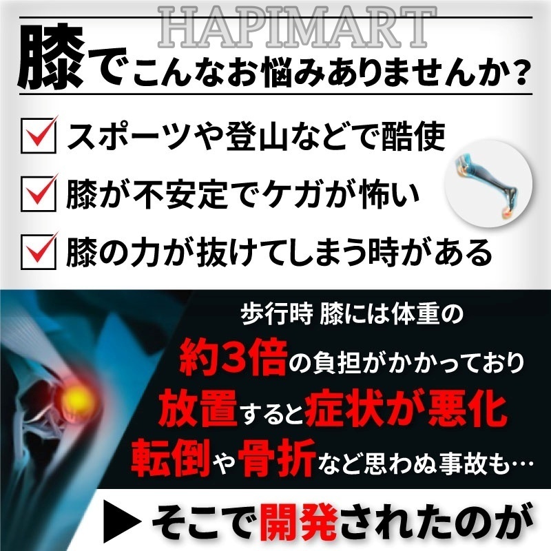 膝 サポーター 2枚セット スポーツ ランニング 保護 膝当て 膝パッド 医療用 ひざ ニーリフレクターdwjf_画像2