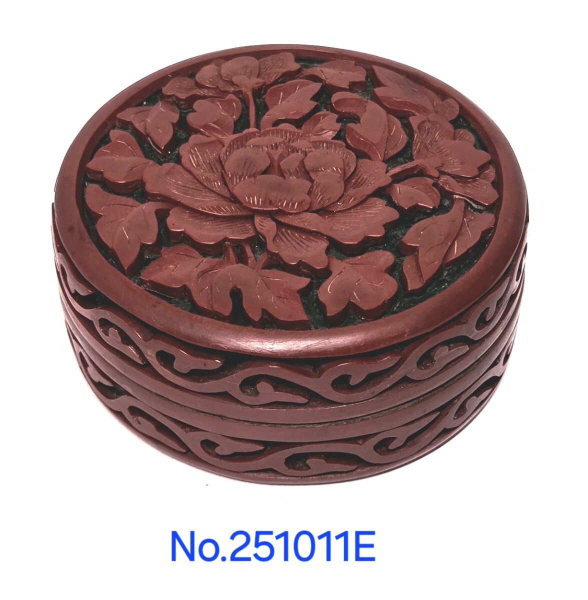 堆朱 香合 香道具 茶道具 樹脂 箱なし No.251011E ★岡山発送★(広島発送品同梱不可)_画像1